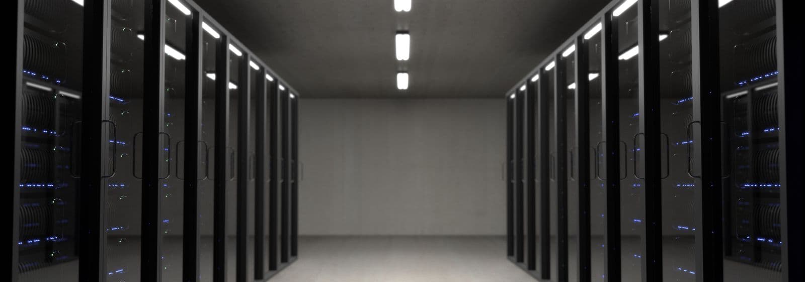 Rows of servers in a datacenter